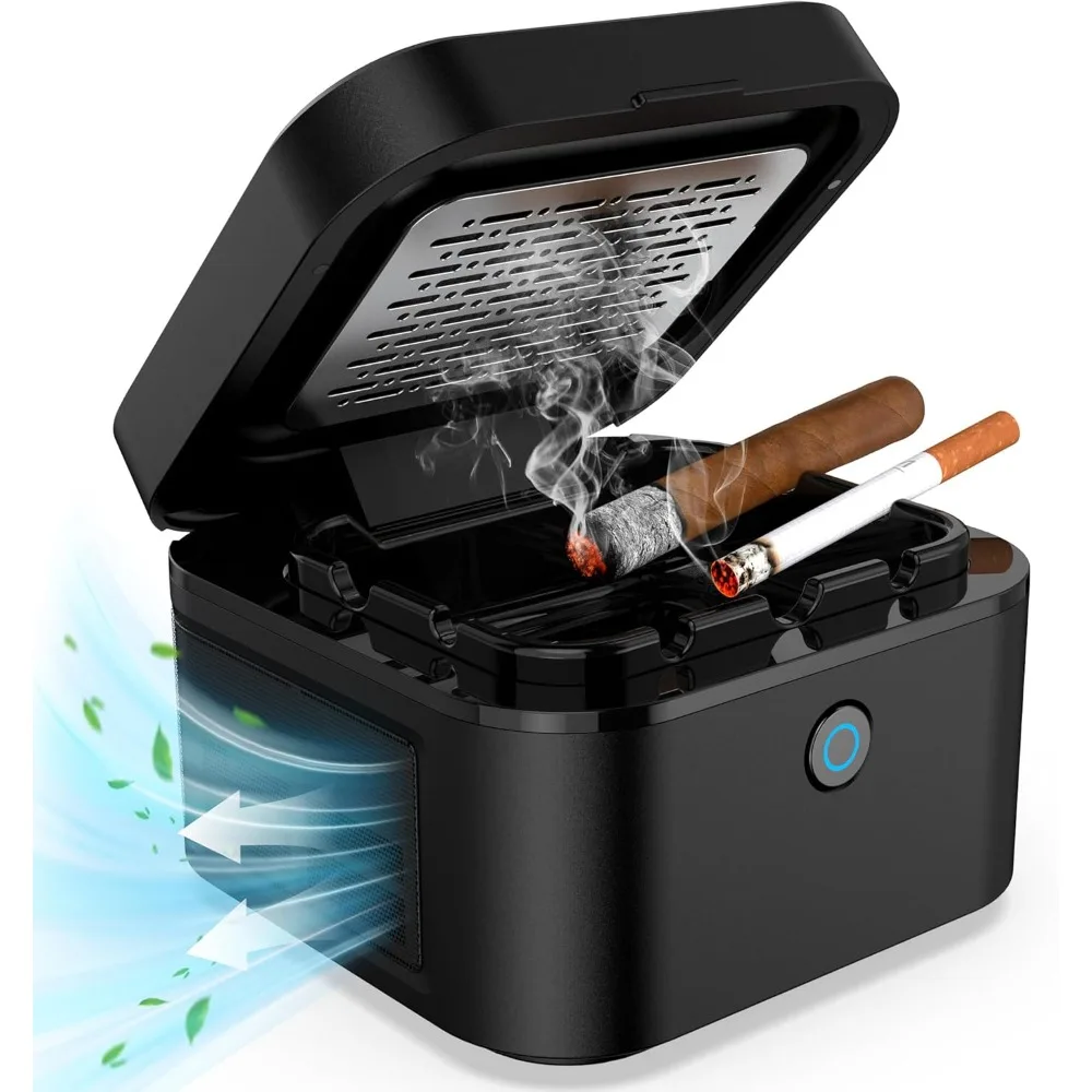 

Очиститель воздуха в 1, многофункциональная бездымная пепельница для курильщика, фильтр HEPA уменьшает дым, перезаряжаемый через USB дымовая пепельница