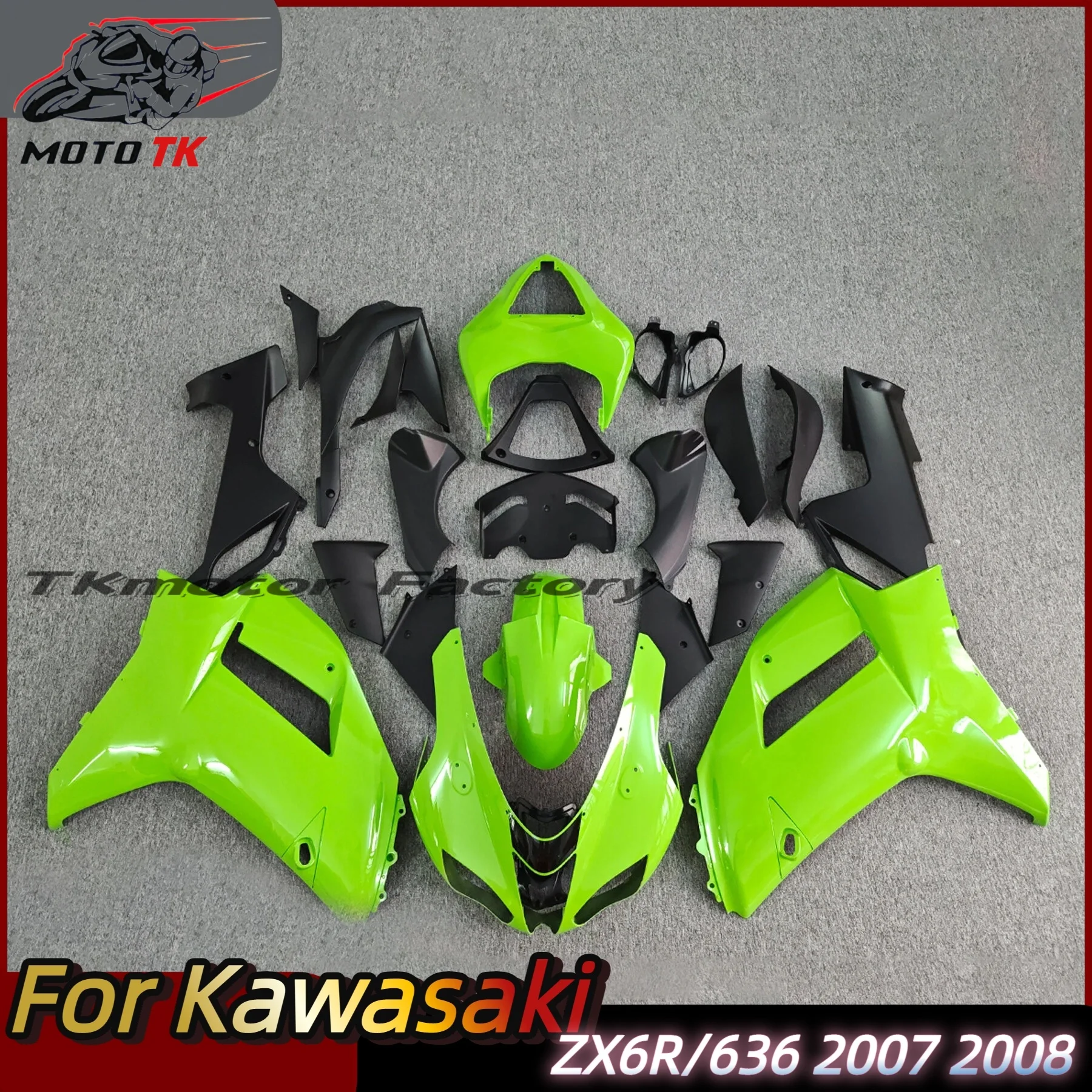 

HOT New ABS Plastic Shell body Fairing kit Fit For Ninja ZX6R 636 ZX-6R 2007 2008 07 08 Custom full fairings bodywork zxmt