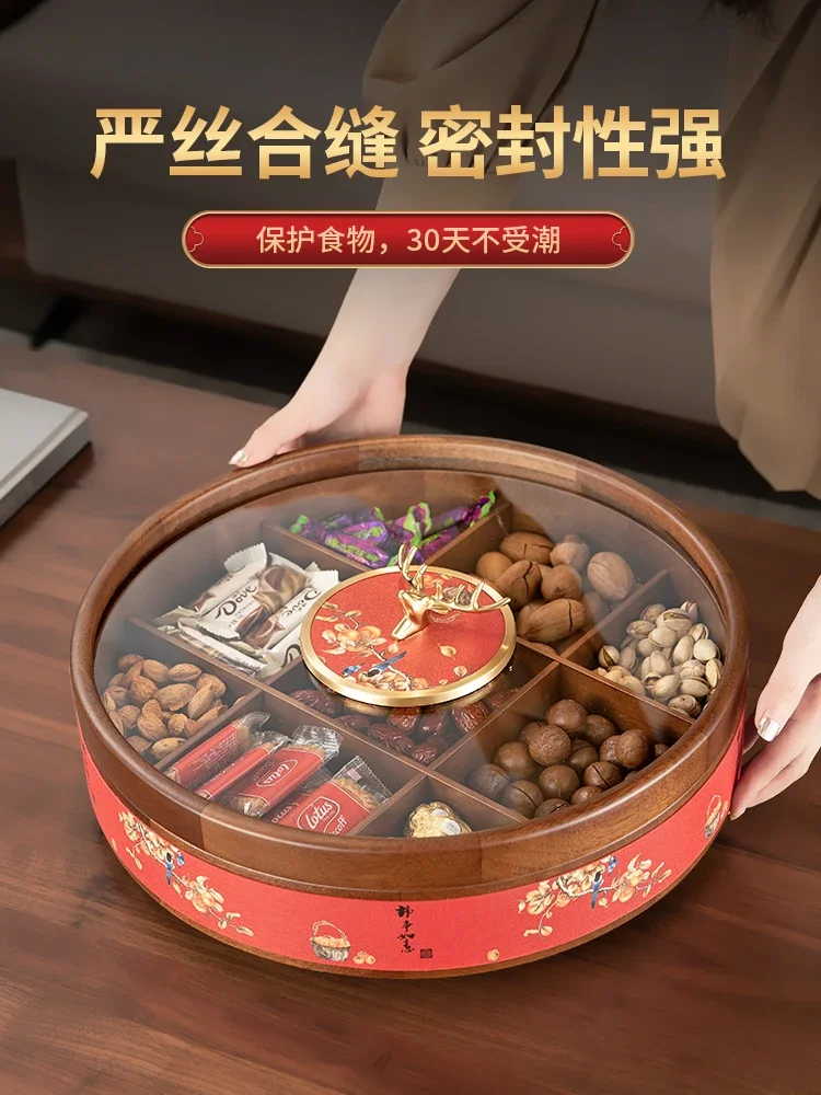 2023 New Nine Palace Grid Dried Fruit Box Living Room Tea Table Household Snacks High end Light Luxury