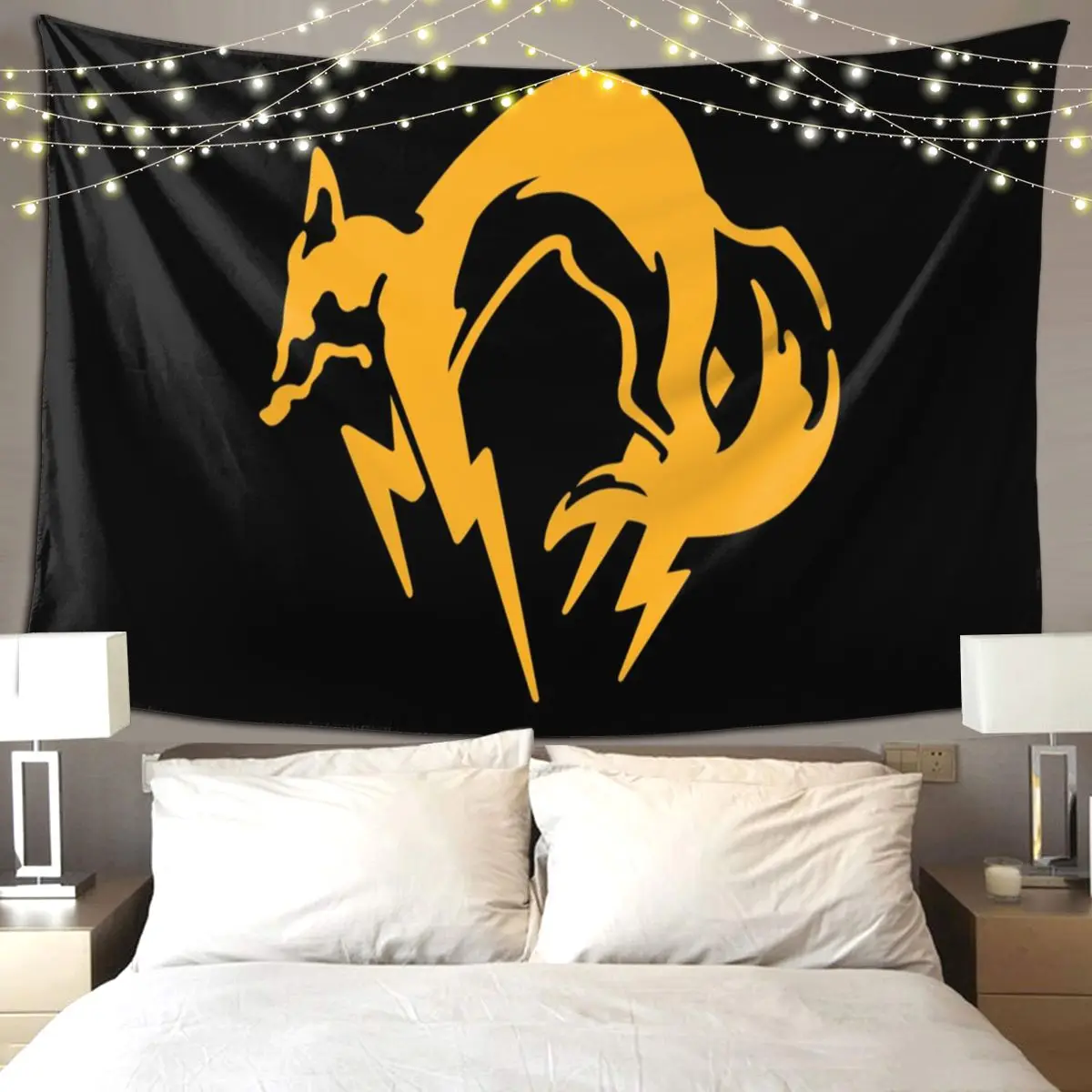

Metal Gear Solid Fox Essential Tapestry Funny Wall Hanging Aesthetic Home Decoration Tapestries for Livingroom Bedroom Dorm Room