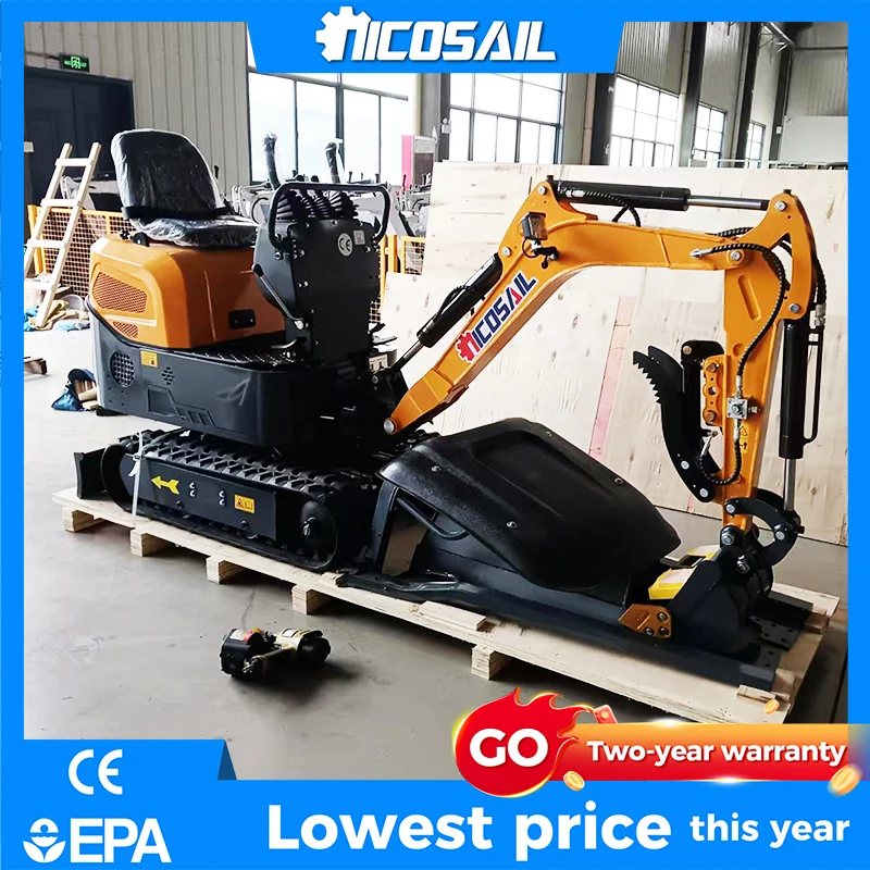 

Nicosail Mini Excavators Small Excavator for Sale Free Shipping 1.2 Ton Excavators EPA Engine Digger