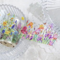 Journamm 50mm*2m PET Tapes Stickers Flower Branches Series Scrapbooking Decoration Collage Journal Craft Diy Stickers Supplies