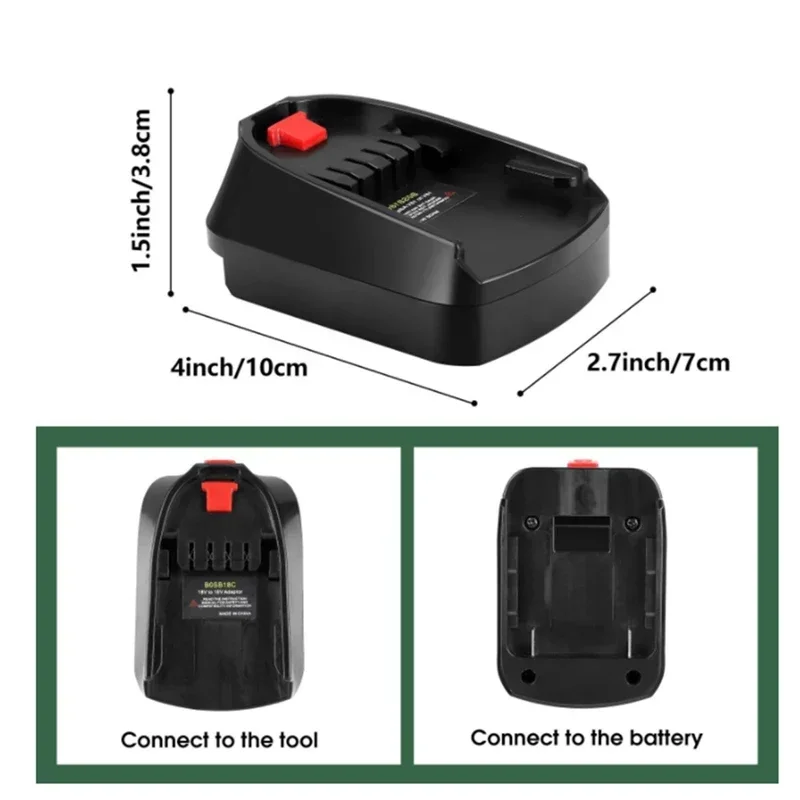 

For Makita/Milwaukee/DEWALT/Bosch 14.4V-18V Power Tool Battery Adapter BOSB18C MT18BSC DW18BSC Converter