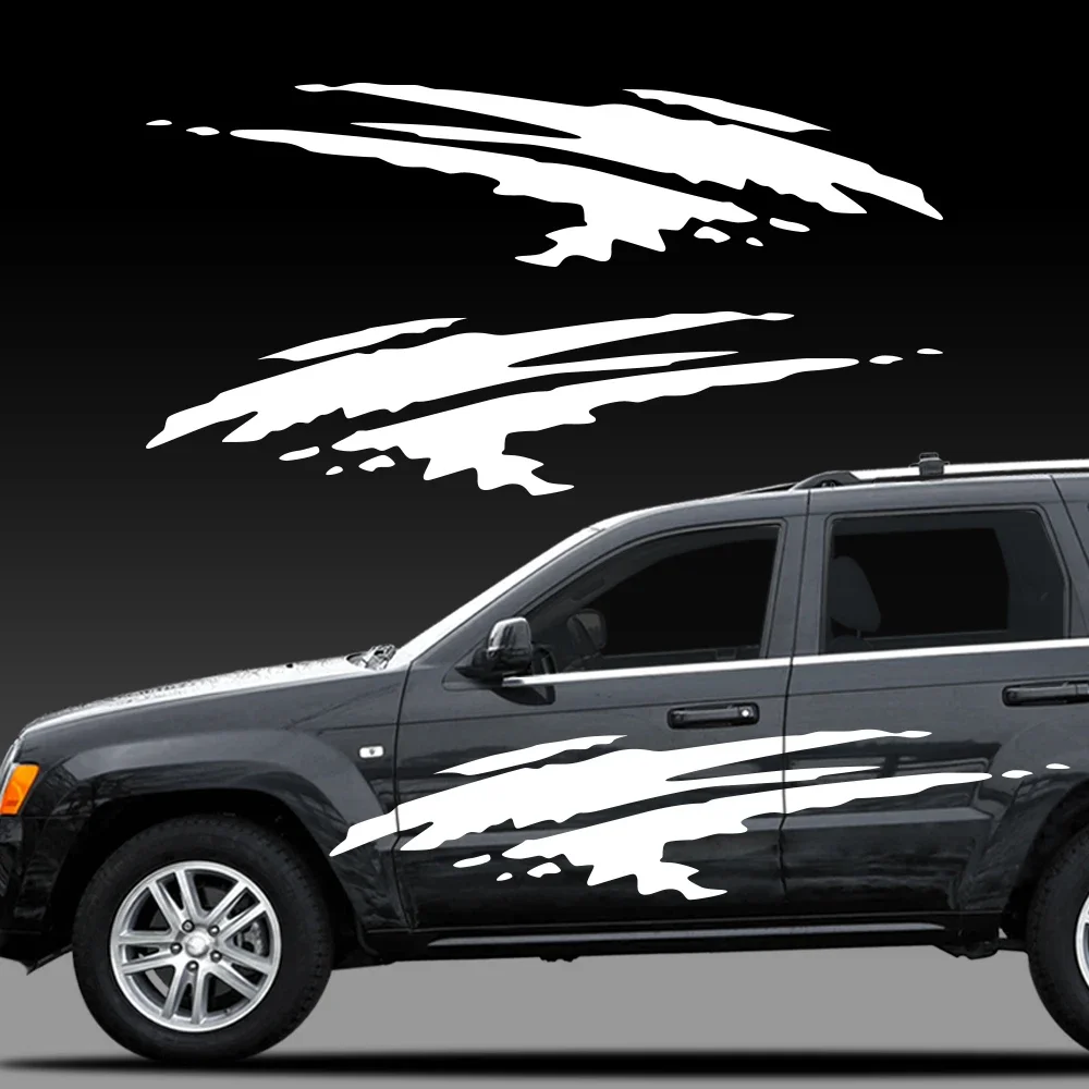 

2PCS Creative Car Door Side Skirts Stickers Stripe Vinyl Decal For Jeep Renegade Vehicle Body Decoration Stickers Accessories ﻿