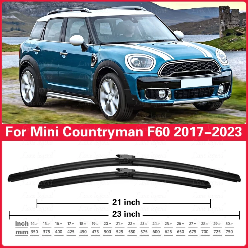 

For Mini Countryman F60 Front Rear Windshield Wiper Blades 2017 2018 2019 2020 2021 2022 2023 Windscreen Car Accessories