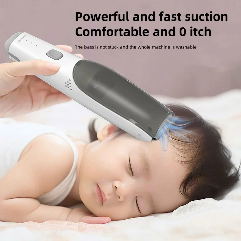 Baby Hair Clipper with Vacuum Cleaner Electric Hair Clipper with 3 Positioning Combs Children's Rechargeable Hair Clipper