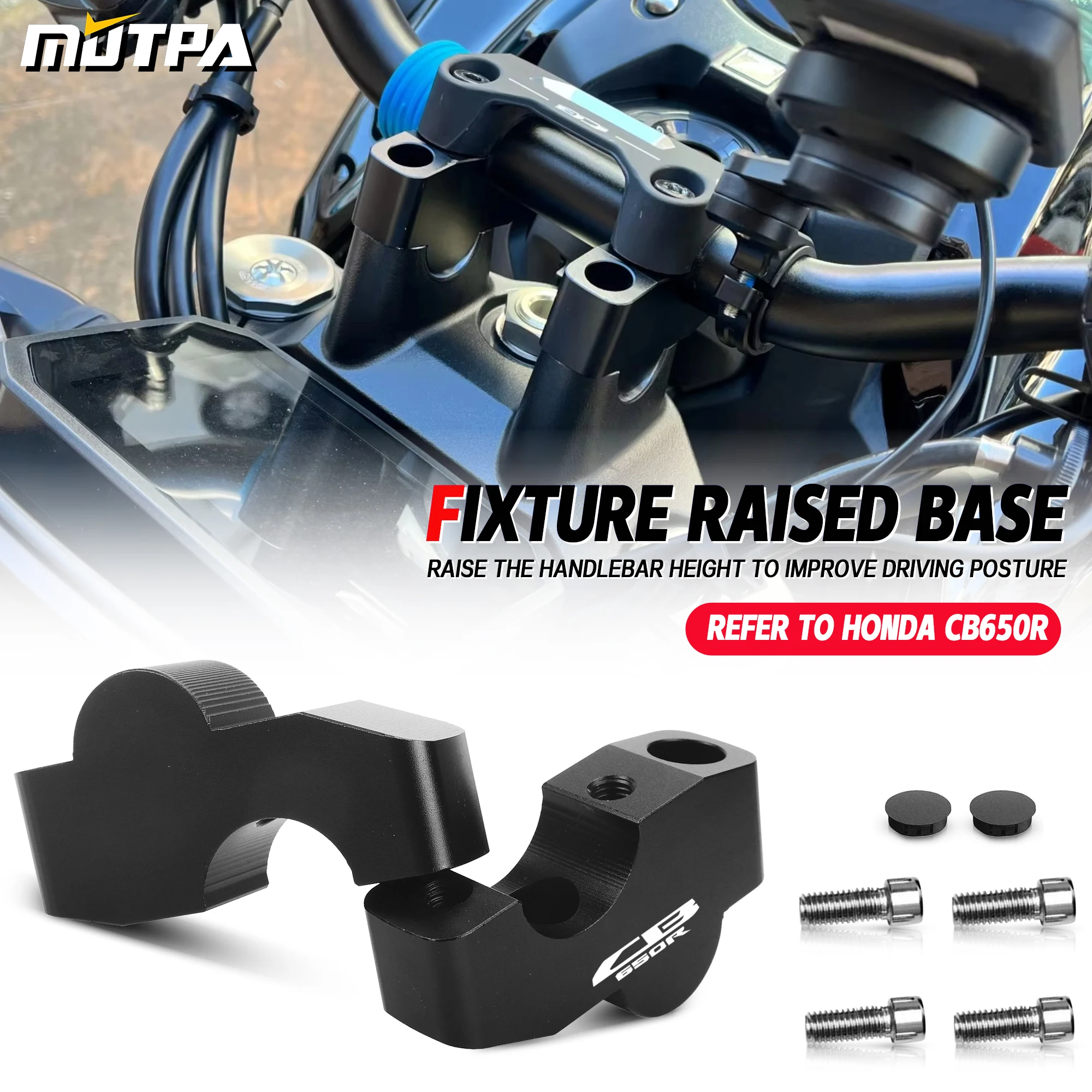 For HONDA CB 650R 2019-2024 Handlebar Extend Adapter Motorcycle CB650R Handle Clamp Riser Handlebar Height Increase Adapter Clam