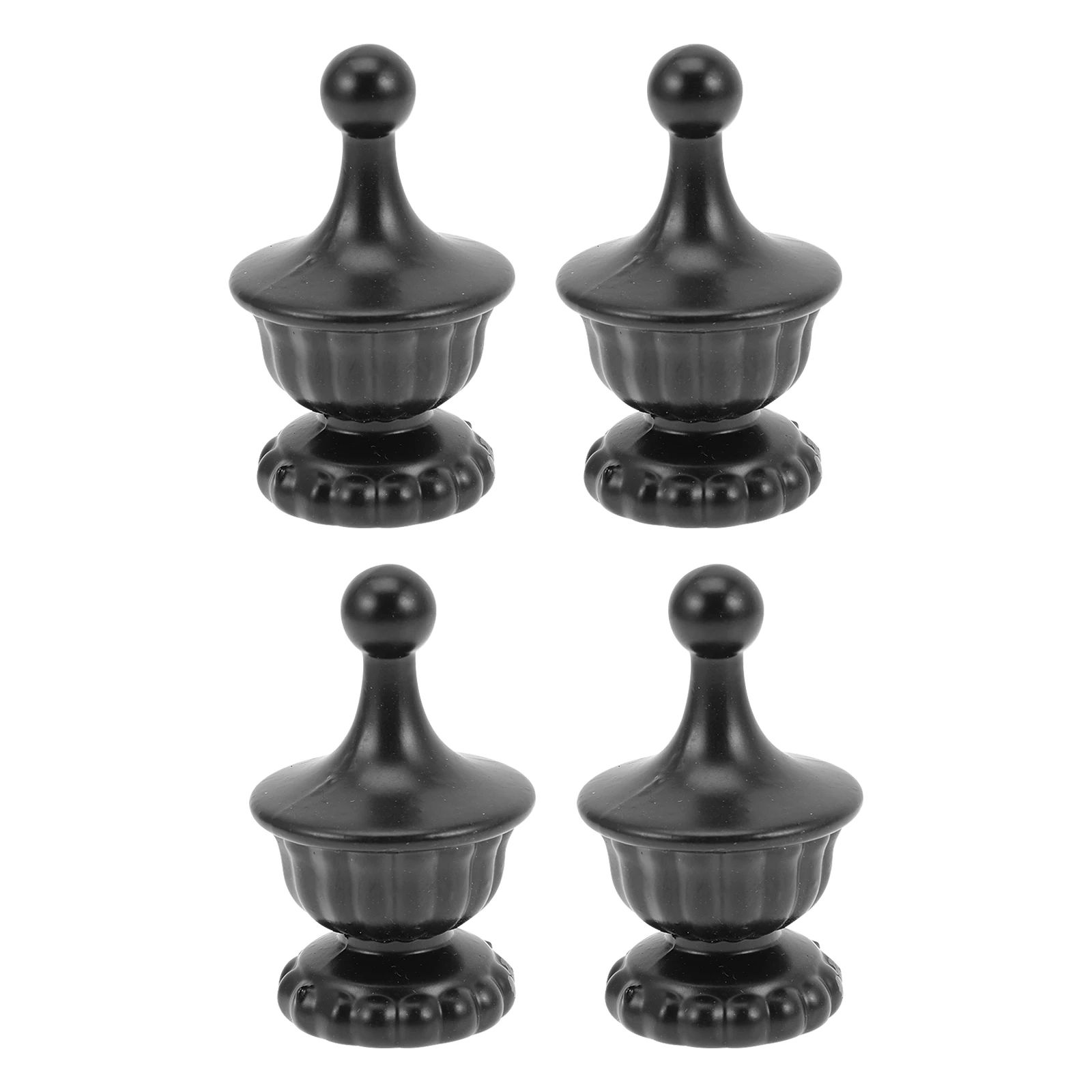 

4 Pcs Lamp Finials Aluminum Shade Topper for Floor Table Lamps Modern Light Knob Decor Metal Screw Caps Replacement Parts
