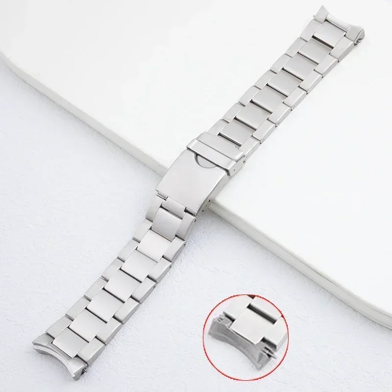 22mm Silver Solid Stainless Steel Wristband For T120 Watchband Fit For Tissot Strap T120417 Men's Silver Metal Bracelet