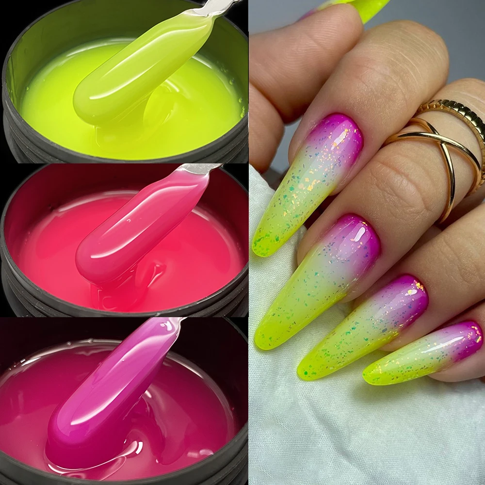 Jillnails 100g Neon Gel Builder Nail for Nails Extensions UV LED Camouflage Hard Gel Polish