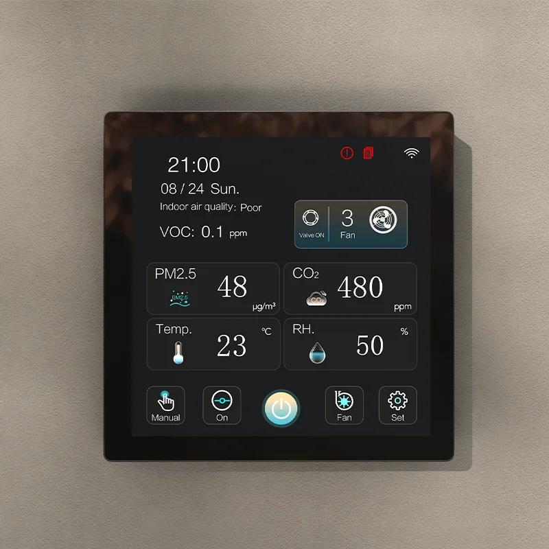 

Heat Recovery Ventilation System For House Wifi RS485 AC DC EC Fans Wall-mounted Intelligent Fresh Air System Controller