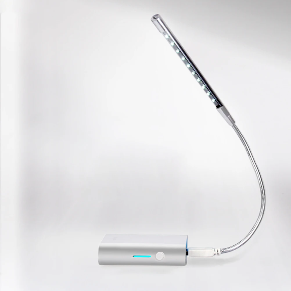 

LED Night Light Wand 10 LEDs USB Powered Flexible Gooseneck Desk Reading Lamp Aluminum Energy Efficient Portable Outdoor