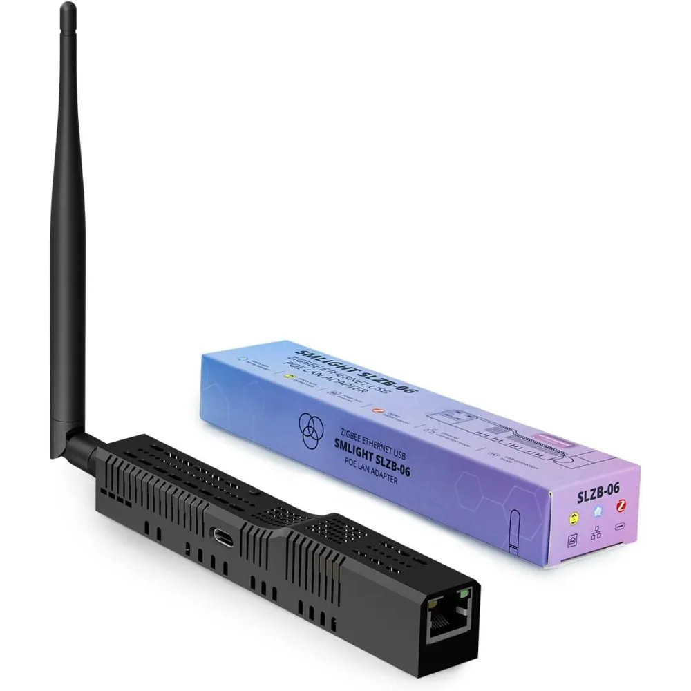 SMLIGHT SLZB-06 - Coordinateur de passerelle Zigbee 3.0 vers Ethernet, USB et WiFi avec PoE, passerelle universelle pour assistant domestique