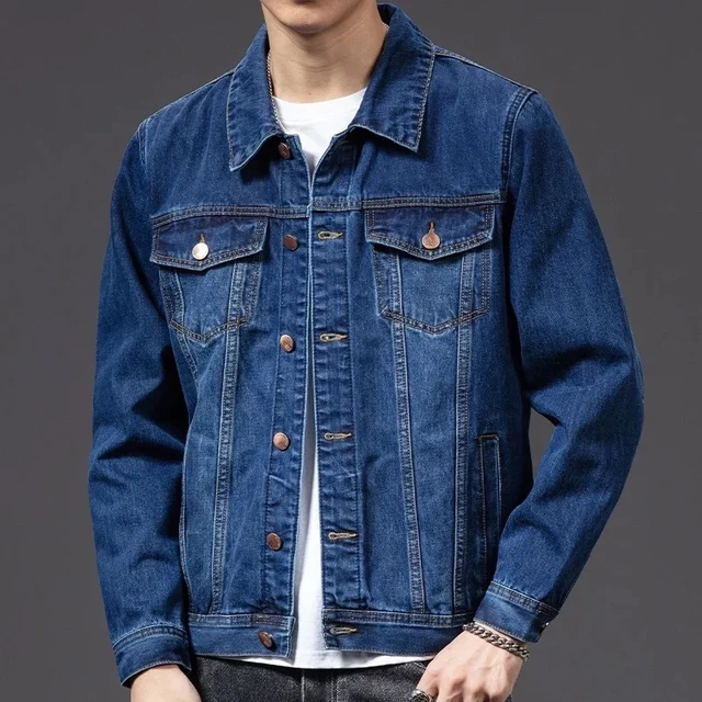 Trendy Denim Jacket For Men Autumn Korean Style Slim Fit Fashion Outerwear Casual Scene Thin Material Other AliExpress