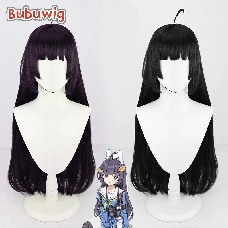 

Bubuwig Synthetic Hair Kasumisawa Miyu Cosplay Wigs Blue Archive Kasumisawa Miyu 80cm Long Black Purple Cos Wig Heat Resistant