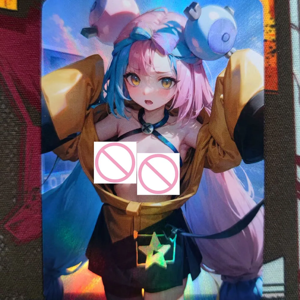 Honkai Impact 3 Murata Himeko Sexy ACG Girl Nude Card Anime Collection Card Refractive Colorful Flash Big Breasted Beauty Gifts