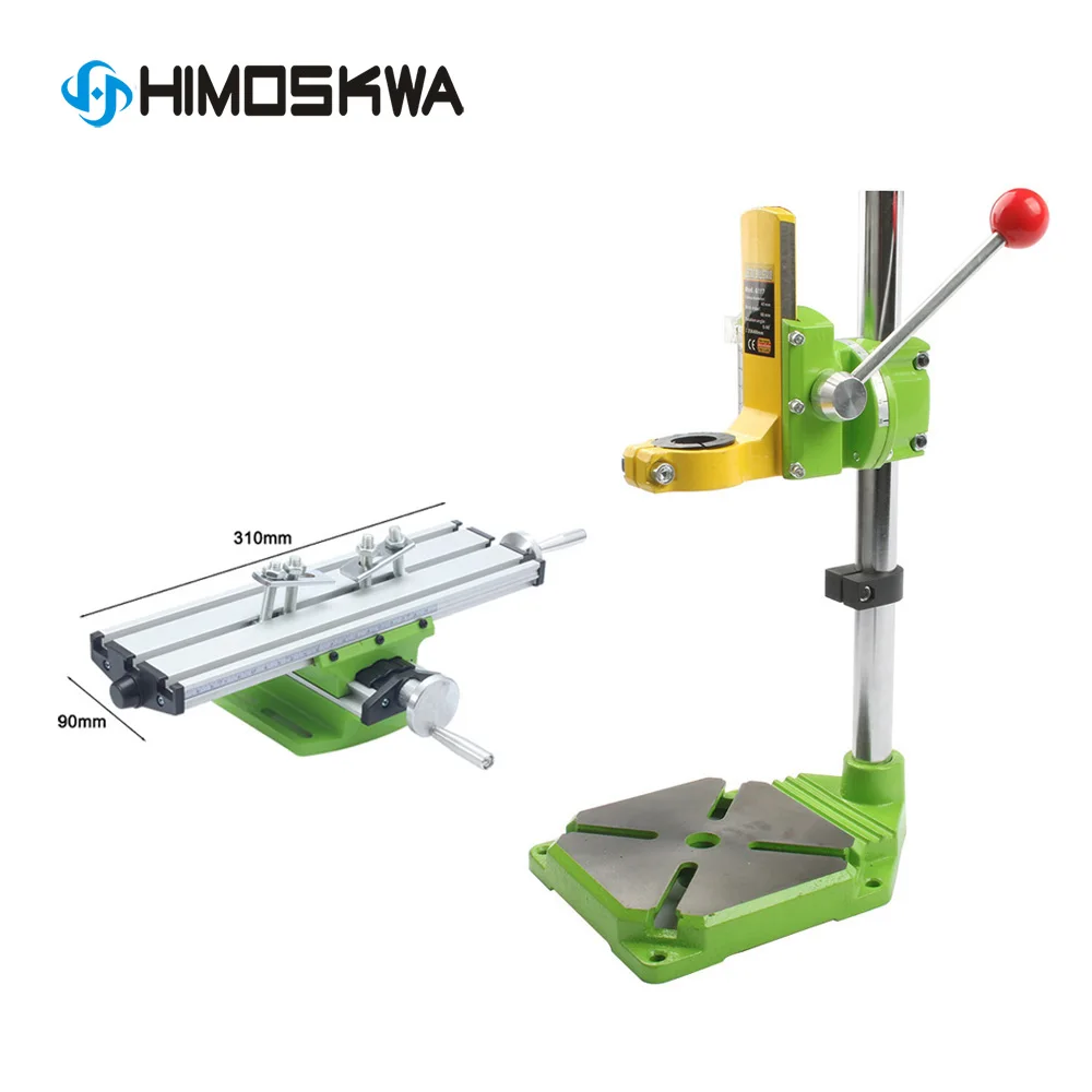 Support de presse pour perceuse électrique, table de presse pour perceuses, banc de travail, pince pour perceuse 35 43mm 0 90 degrés jaune vert