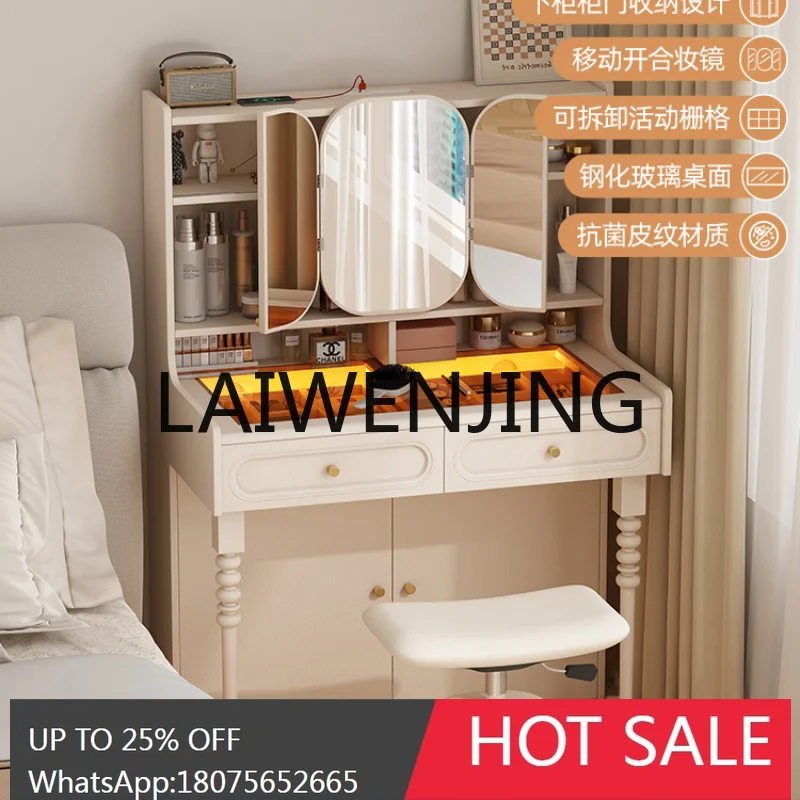 

Oil-Style Flip Dresser 90cm Long Bedroom Advanced Multi-Functional Dresser Table