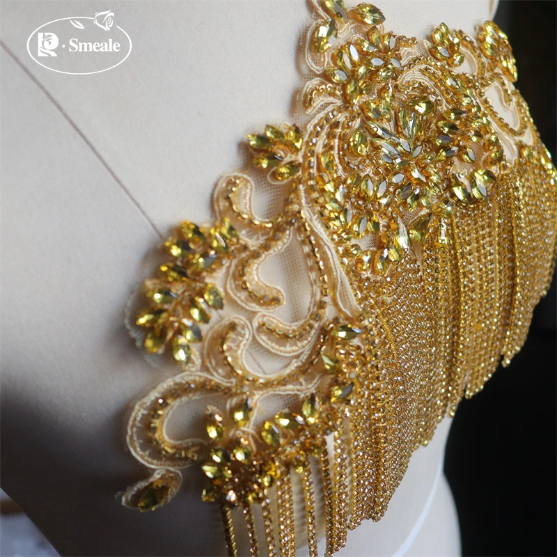 Handgenähte Drill-Quasten für Tanzaufführungen, Wasserdiamant-Schmuck, Diamantdekoration für Hochzeitskleider, Pelz-Accessoires – Detail 5