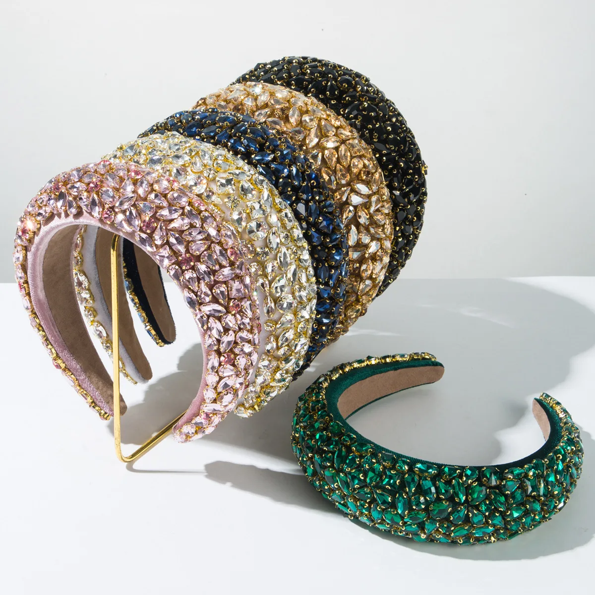 

Heming headband new heavy industry baroque headband temperament high skull top full of diamonds shiny light luxury banquet ball