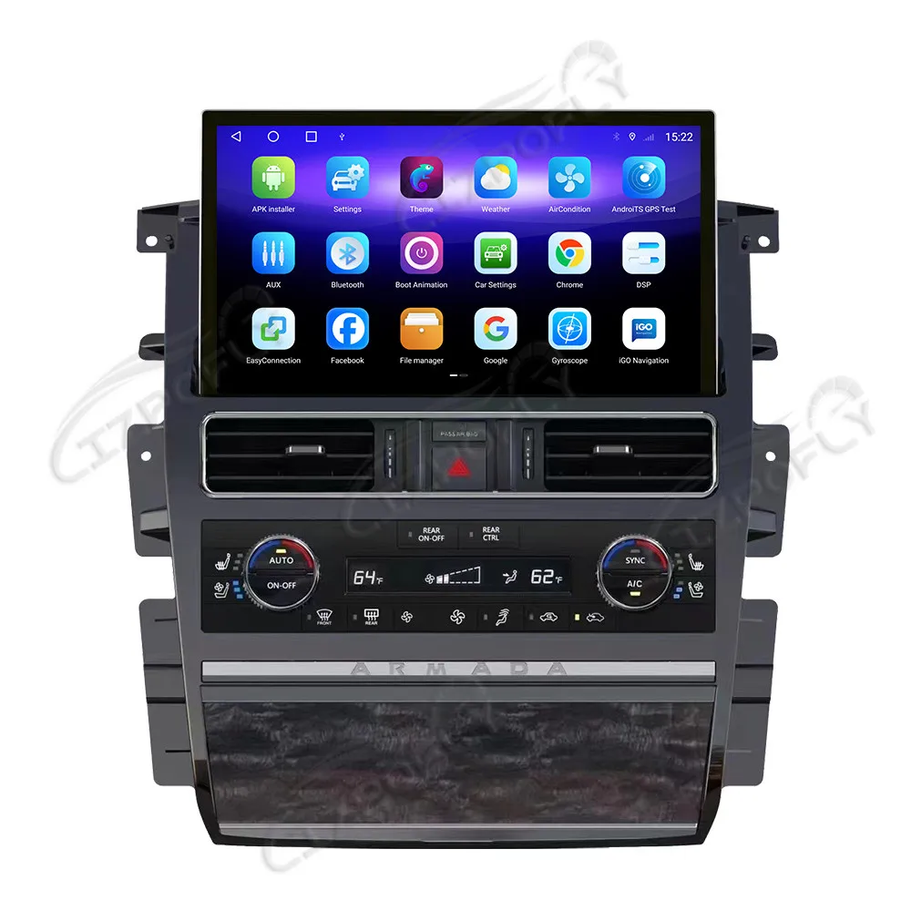 13.3 Inch Display Touch Screen For Nissan Patrol Amanda 2010-2021 Android 14 Car GPS Navigation Carplay Car Multimedia Player