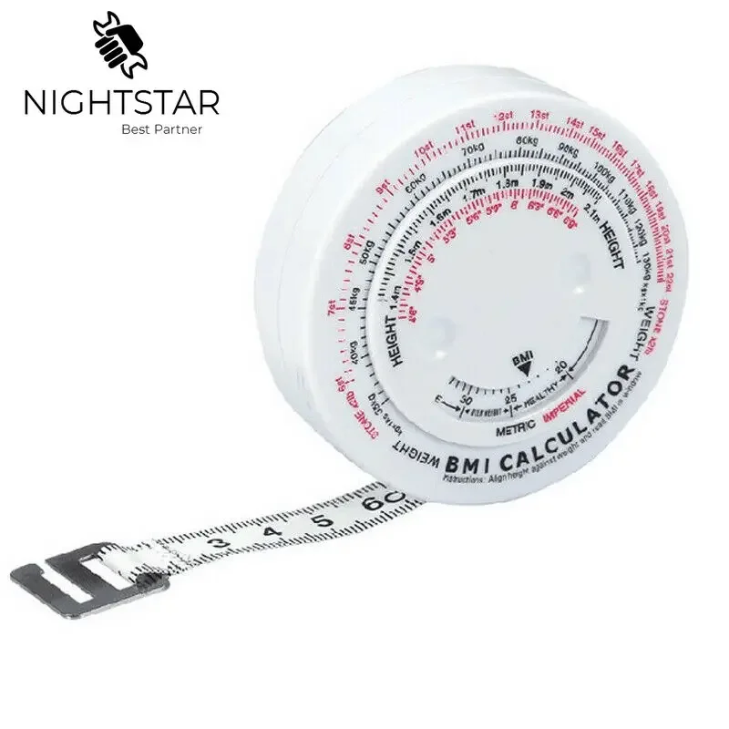 

1.5m Body Retractable Tape For Diet Weight Loss Tape Measure & Calculator Keep Your Beauty Body Ruler