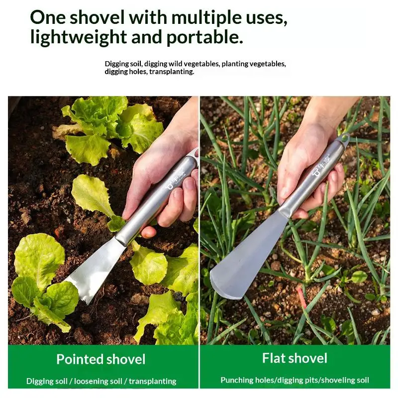 Thickened Stainless Steel Garden Trowel Heavy Duty Shovel Spade For Planting Transplanting Digging Weeding Outdoor Tool