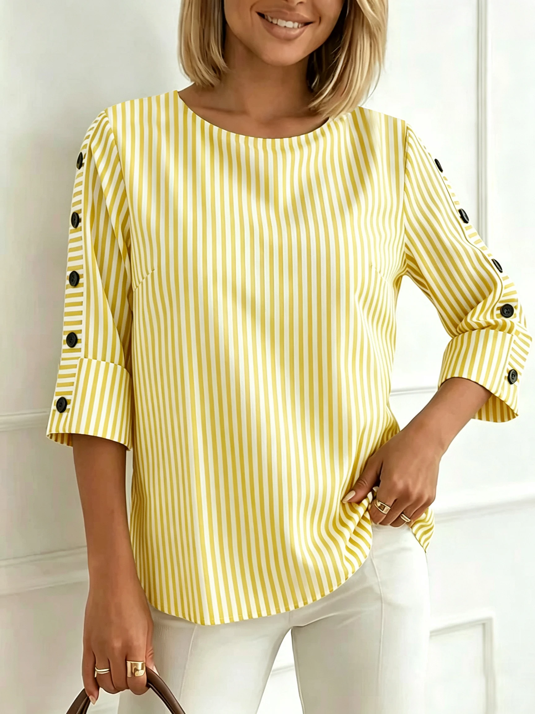 Temperament Blouse Casual Loose Woman Shirt Elegant Long Sleeve Blouse Weekday