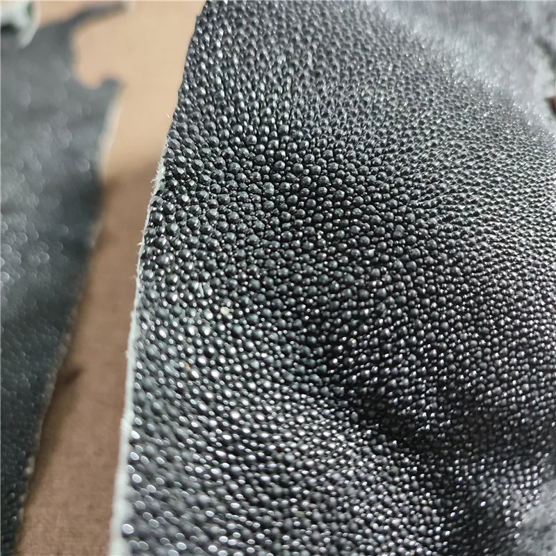 Non-Polished Real Stingray Skin, Leather Leftover Craft Material for Watch Straps, 20x3cm, 1.2-1.6 mm, 1 Piece