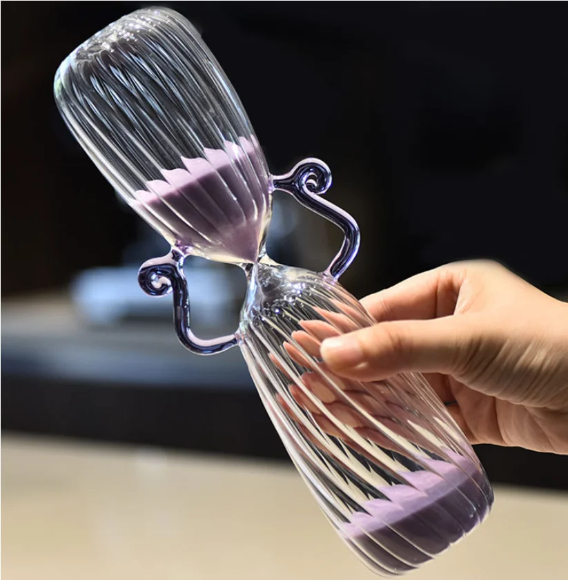 Nordic Glass Droplet Hourglass Timer Creative Home Decor 5/15/30/60 Minute Options Valentine's Day Gift