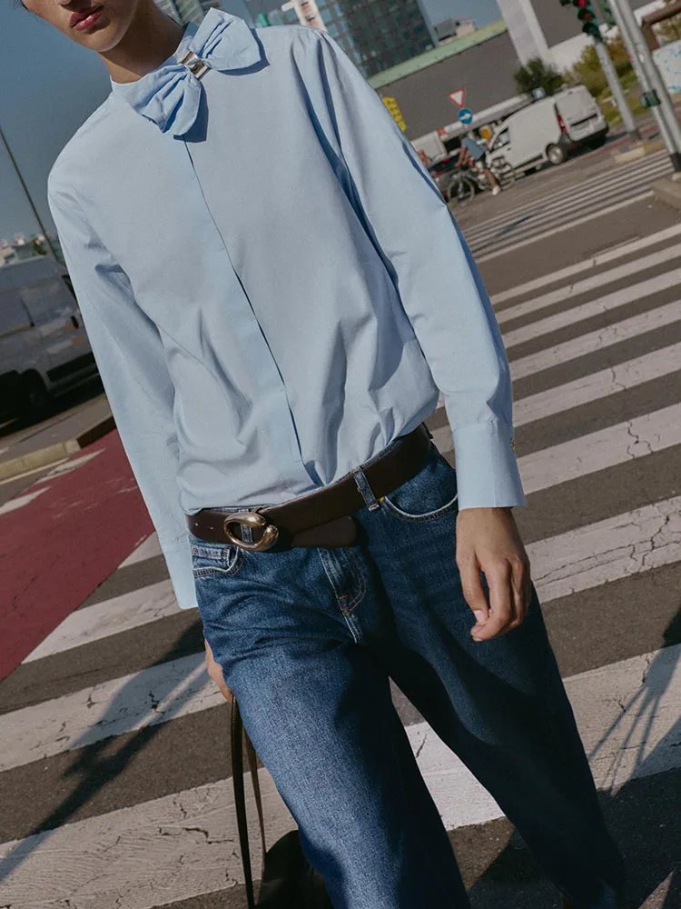 エレ・ロング・スヴェ・スタンドカラー・ノット装飾シルク・irt・ニューウィンターコレクション・ウィメンズ・ファイオン・伝統的な中国風...