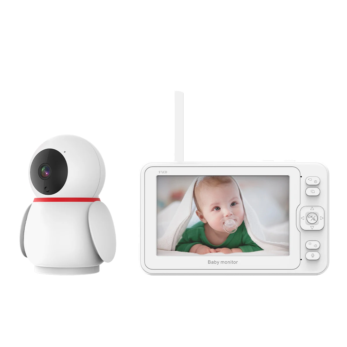 

Wifi Monitor Camera 1080P Baby Sleeping Breathing 5 Inch Night Vision Wireless Audio 1080P HD WiFi Smart Baby phone camera