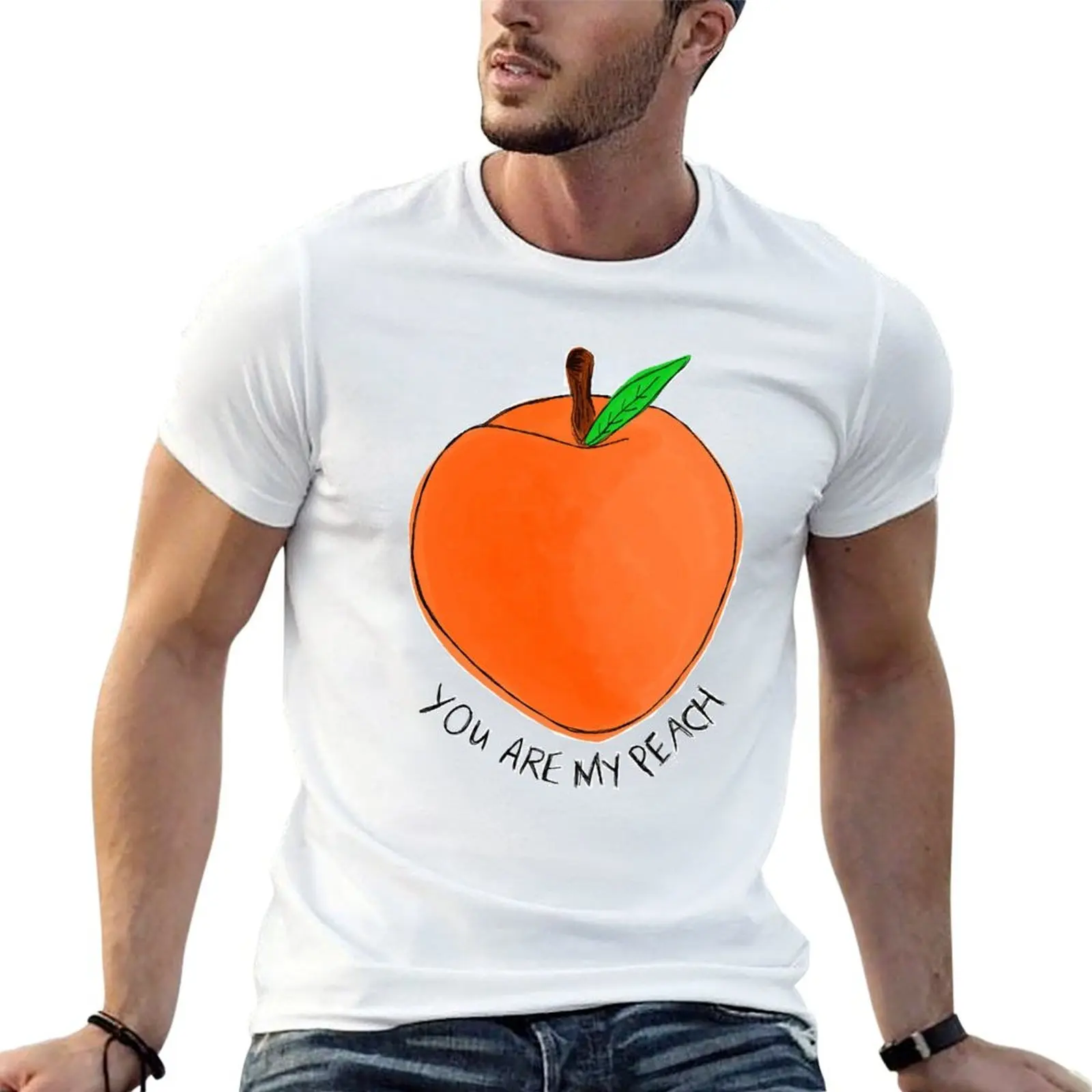 

Peach T-Shirt man tshirt t shirts cotton 100% T-Shirt