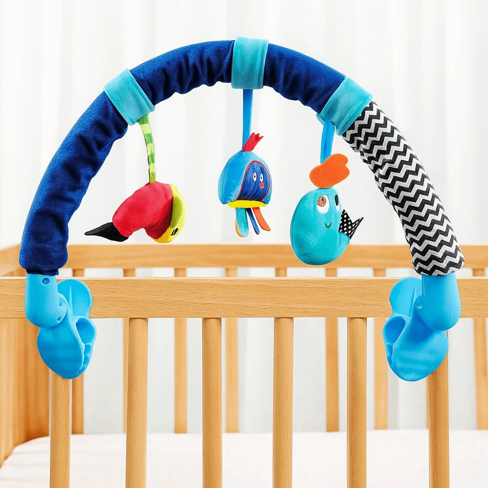 Sonajeros de cuna de algodón PP, juguetes musicales, peluches de Educación Temprana, cochecito de muñecas, cama, juguetes colgantes, animales de dibujos animados Ins