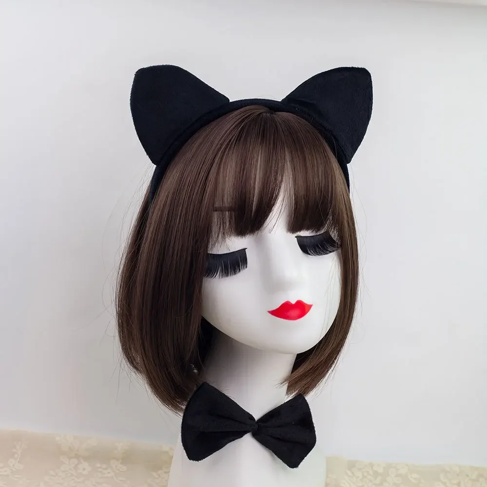 Halloween Anime Girls Adult Children Cat Ears Cute Plush Funny Animal Leopard Cheetah Costume Props Nose Tail Headband Skirt