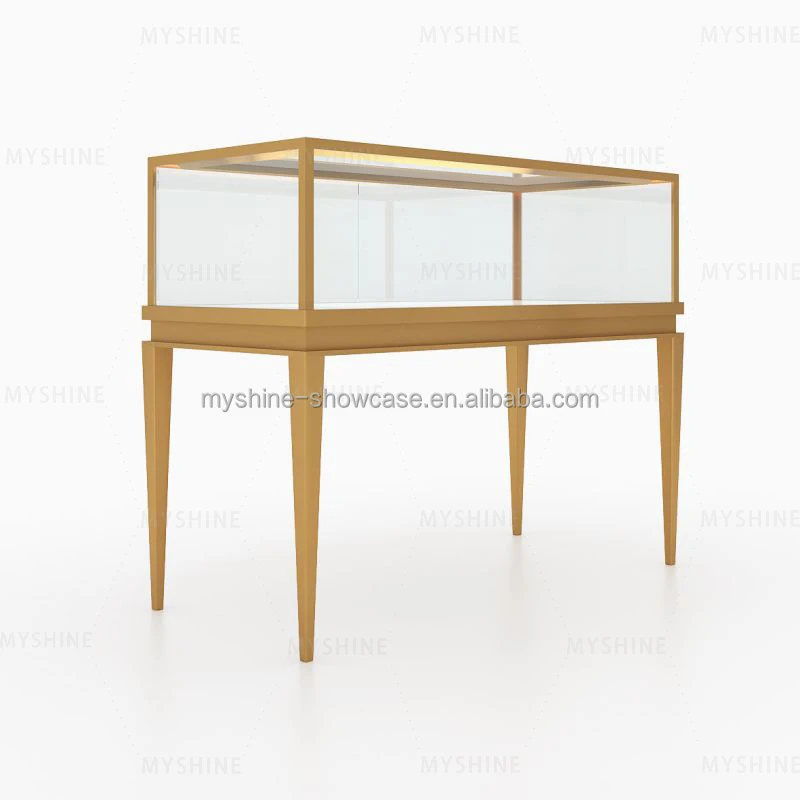 custom.Modern Metal Jewelry Display Showcase Jewelry Counter Metal Design Ultra Glass Shopping Mall Jewelry Shop