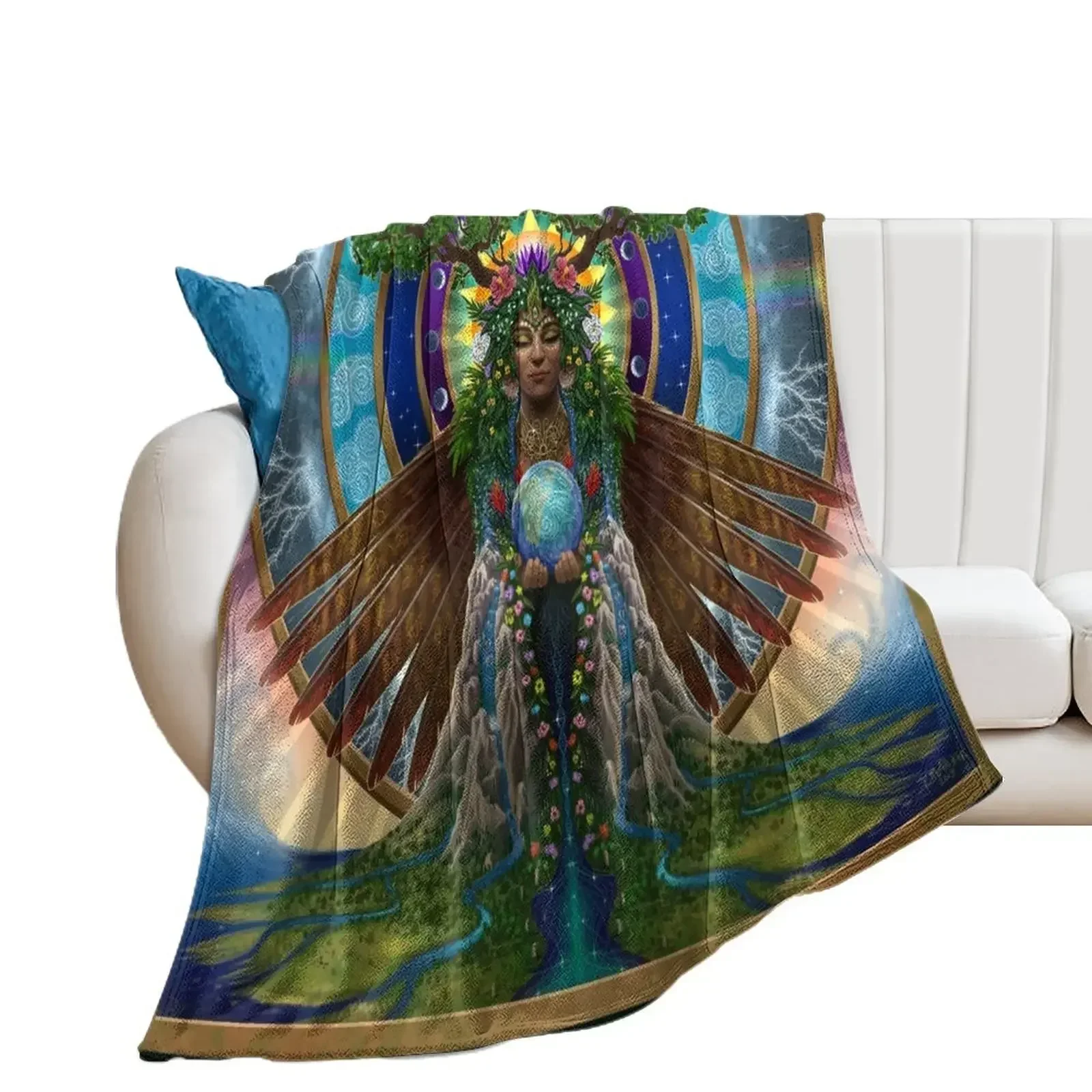 

Gaia: Sacred System Throw Blanket christmas decoration warm winter Blankets