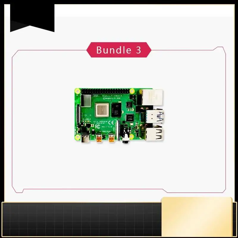 

For Raspberry Pi 4 Model B Dev Board Kit RAM 4G 4 Core CPU 1.5Ghz-N33R