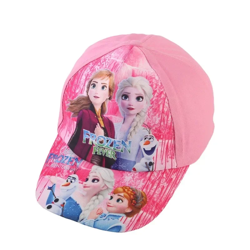 Kawaii Frozen Hat Elsa Anna Baseball Cap Frozen Princess Girls Children Hats Summer Breathable Adjustable Shade Cap Hip Hop Caps