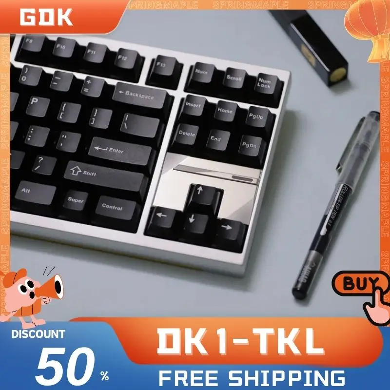 GDK DK1-TKL Mechanical Keyboard Kit Tri Mode Wireless Keyboard Aluminum Alloy Keyboard Kit Minority Customized PC Accessories