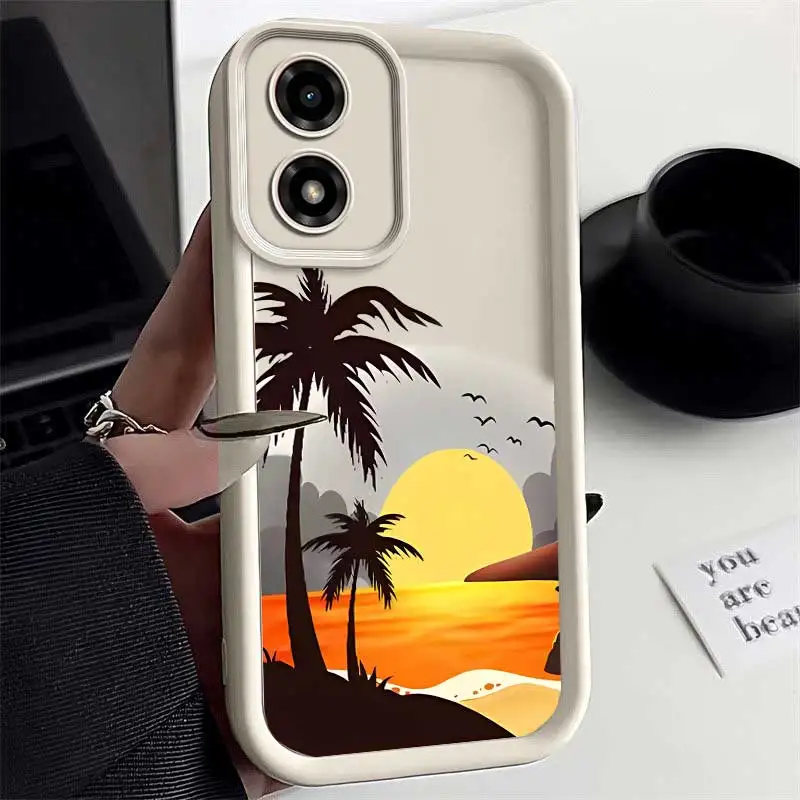 G04S Morning Glow Sky Eye Ladder Phone Case For Motorola Moto G04S Cover