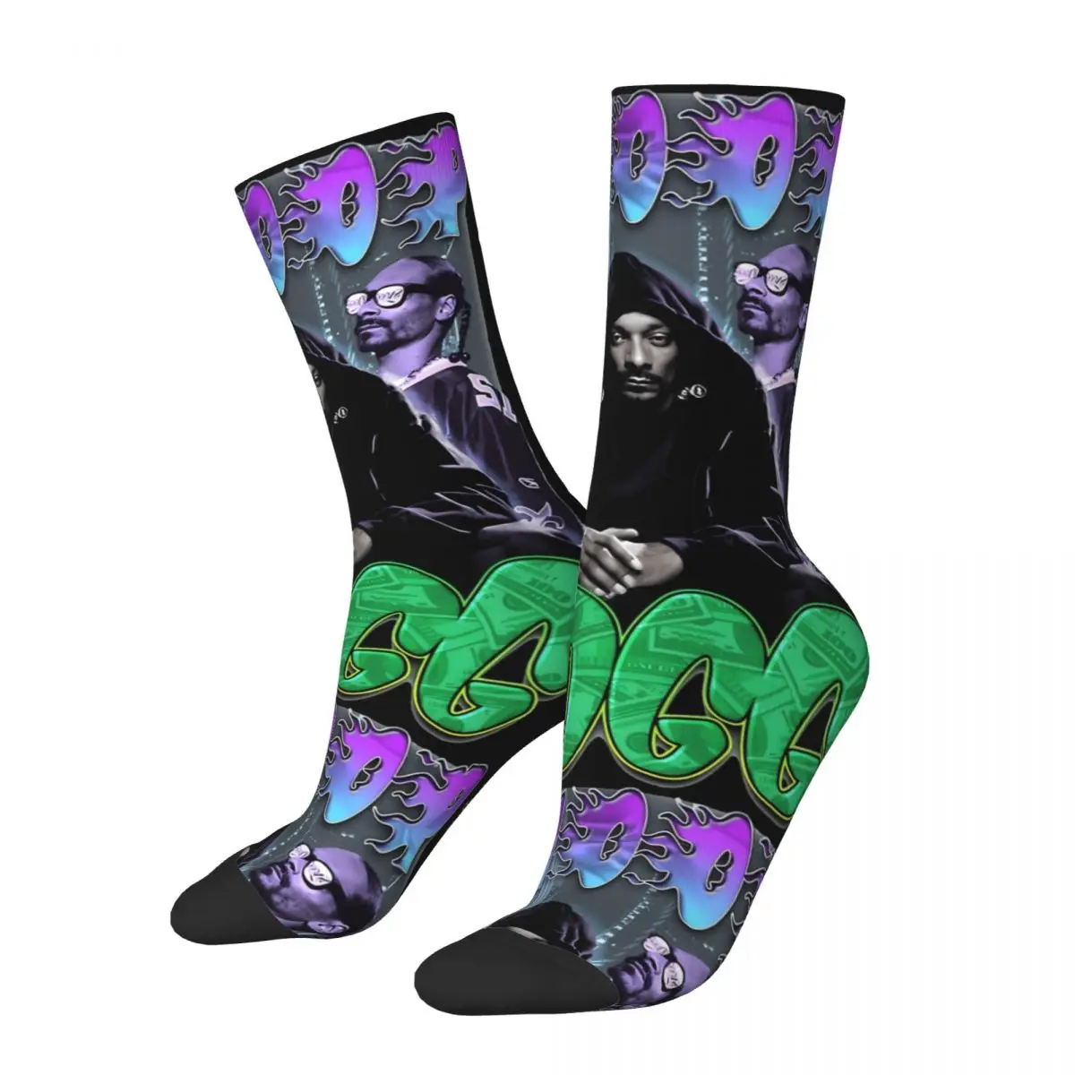 Snoop Doggy Style Skateboard Chaussettes sulfpour Hommes et Femmes, Polyester, Respirant, Décontracté, Tour, 2024