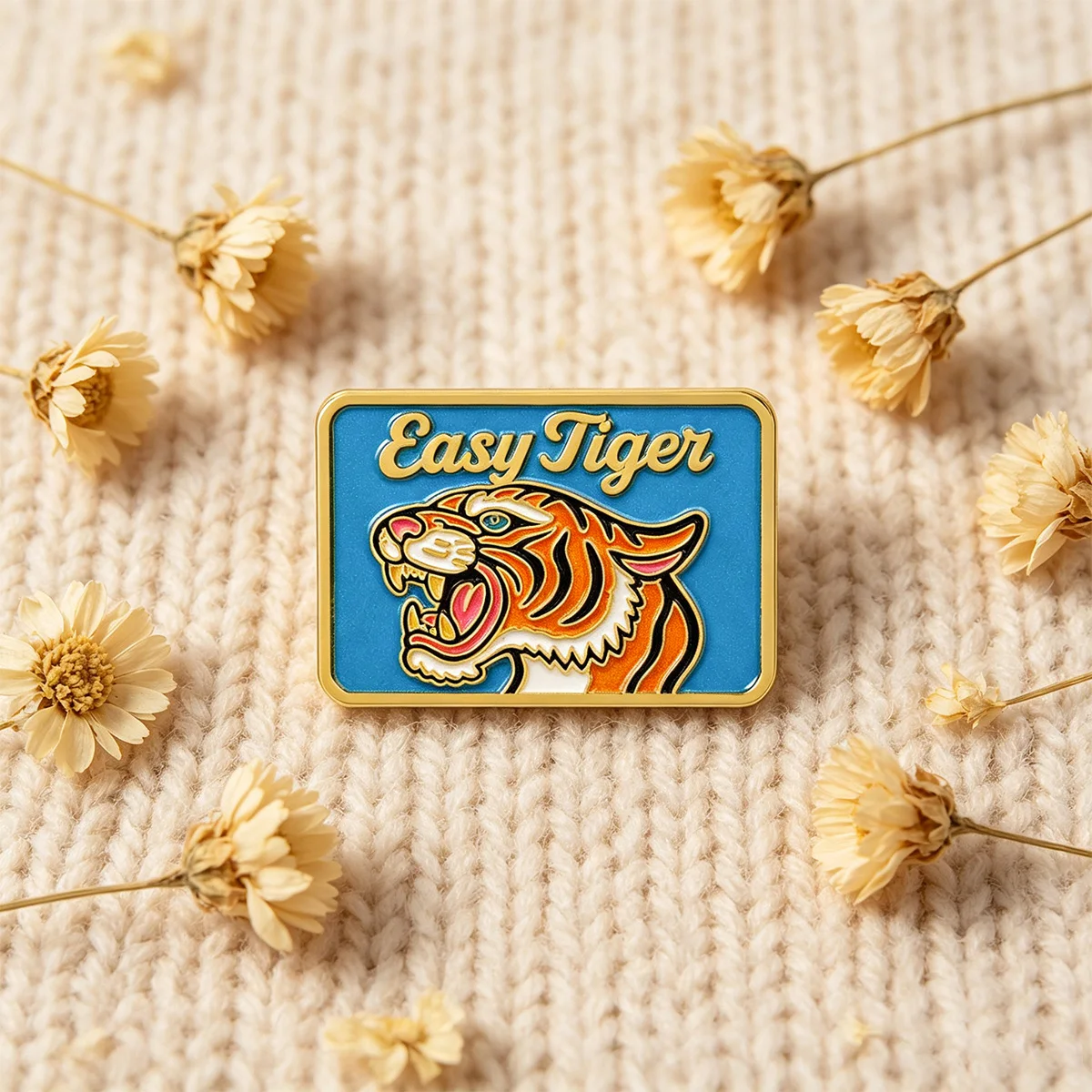 9pcs/Set Easy Tiger Enamel Pin Cool Tattoo Tiger Lapel Pins Badge on Backpack Clothing Accessories Fashion Jewelry Friends Gift view 6