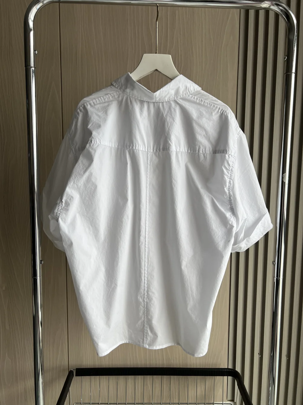 Pocket embellished poplin Shirt 2024 traf Summer new cotton loose edition rolled short sleeve shirt for women