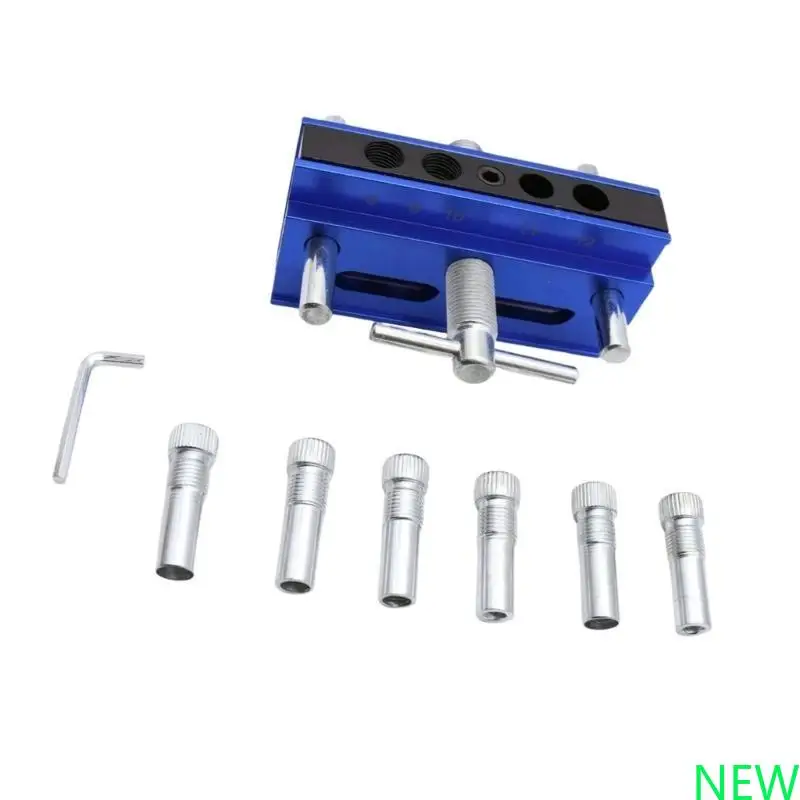 

Centering Doweling Jig Widen Dowel Jig Kits Drill Jig for Straight Holes 6 Drill Guide Bushings Set