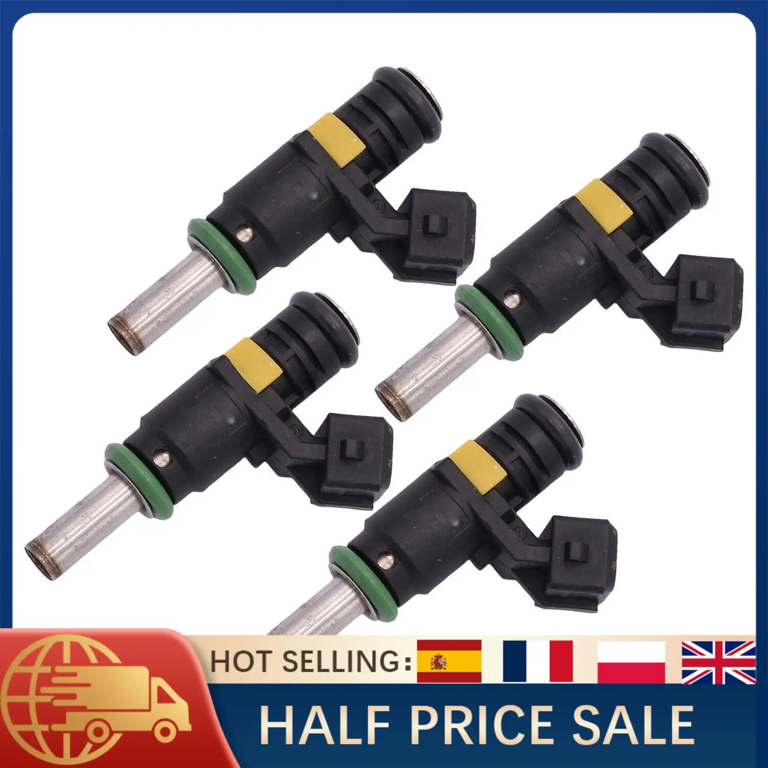 

4 шт. топливные форсунки 8M6002428 для подвесного 4-тактного двигателя Mercury Mariner EFI 65 75 80 90 100 115 150HP MerCruiser 4,5L MPI