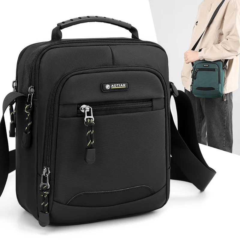 Men's Shoulder Bag Small Waterproof Mobile Phone Bag Man's Messenger Bag Square Bag Travel Crossbody Bags