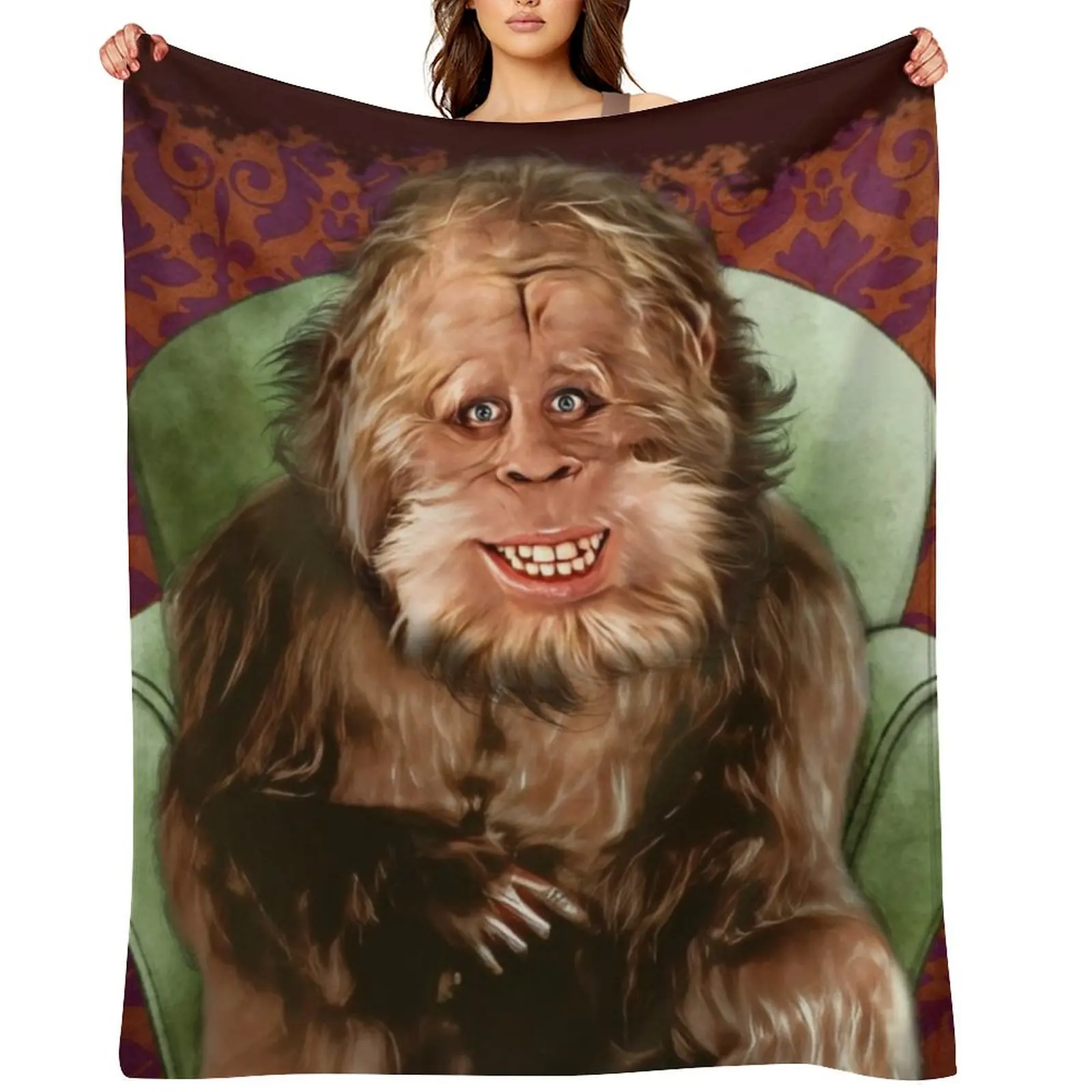 

Harry and the Hendersons Throw Blanket Tourist for babies Plaid on the sofa Hair Blankets