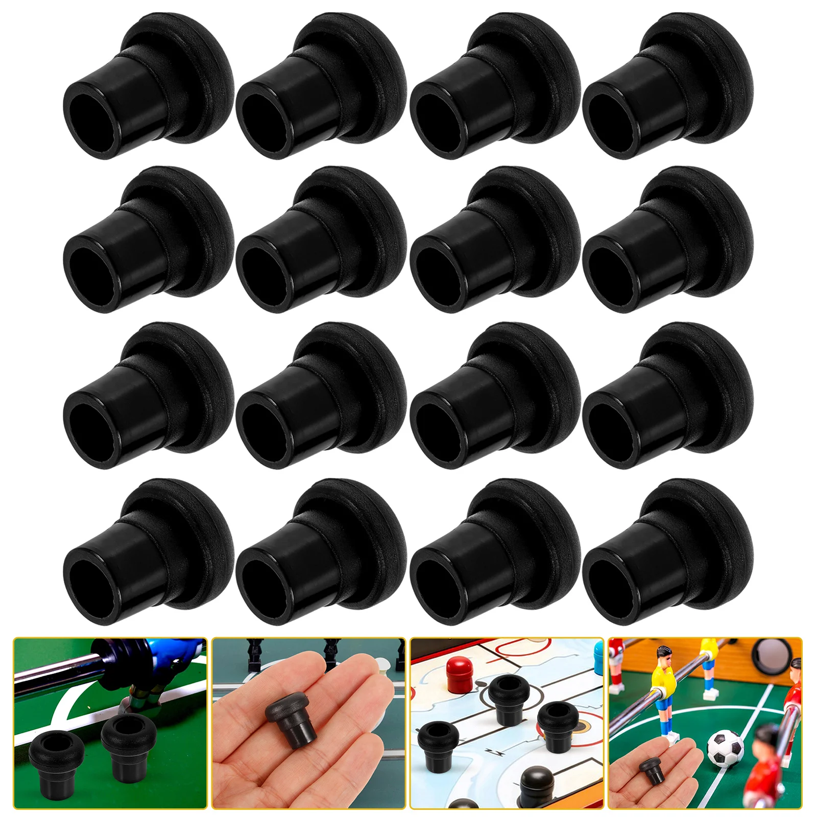 

16pcs Foosball Table End Caps Replacement Foosball Machine Plug Durable Rod Covers Caps For Table Soccer Accessories