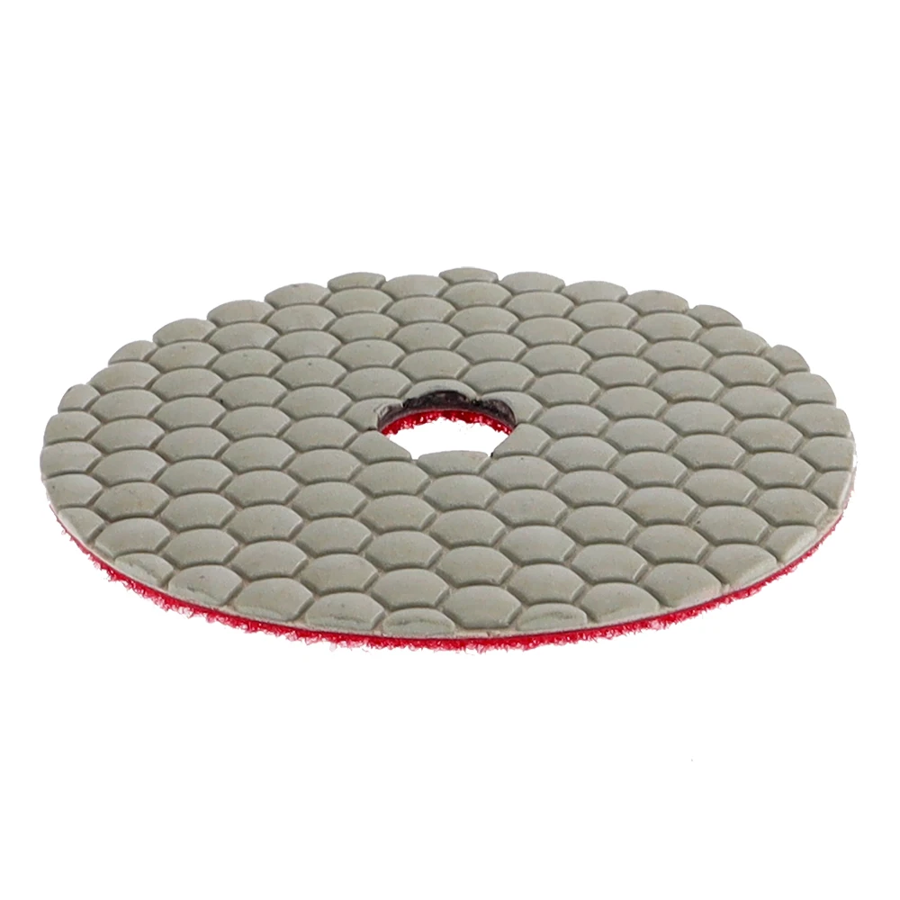 Imagem -04 - Conjunto Polegada Almofada de Polimento a Seco Afiada 100 mm Flexível Diamante Polimento Almofadas para Granito Pedra Mármore Concreto Lixar Disco Peças